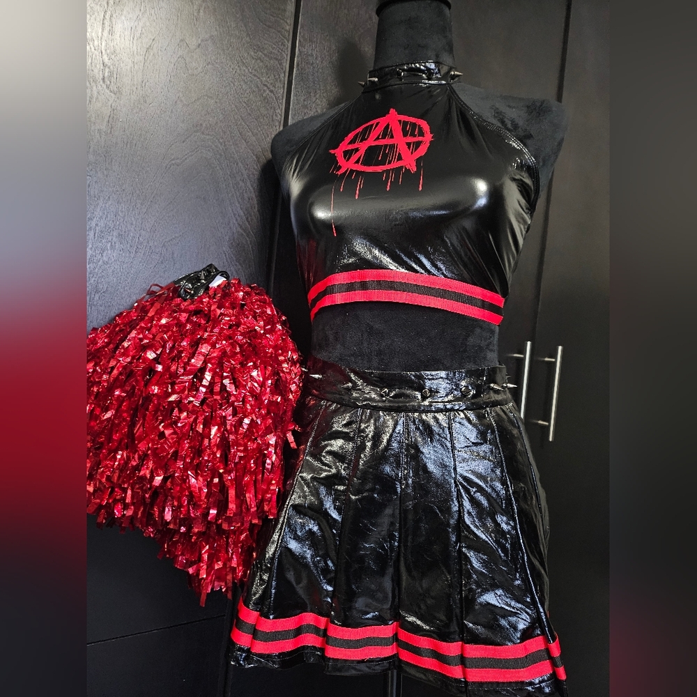Anarchy Black and Red Cheerleader Costume